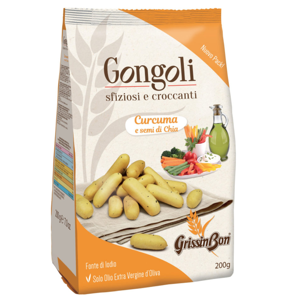 GONGOLI CURCUMA e SEMI DI CHIA 10x200g